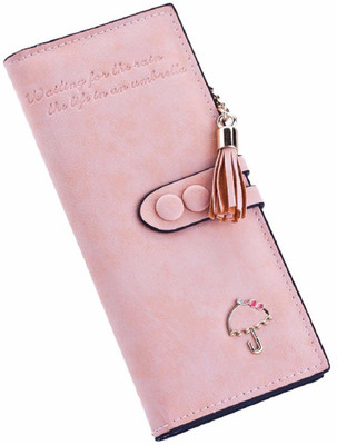 

Un Branded Women Pink Artificial Leather Wallet(28 Card Slots)