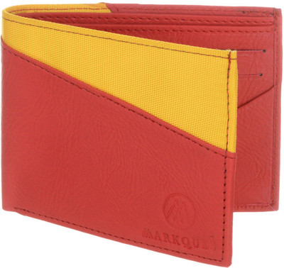 

MARKQUES Men Red Artificial Leather Wallet(8 Card Slots), Red-07