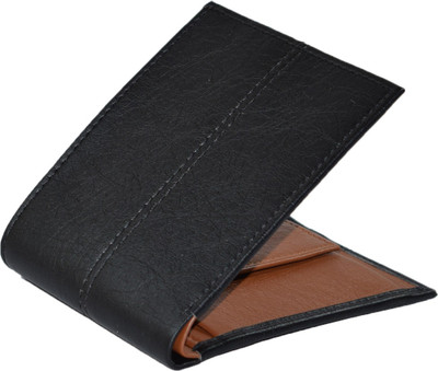 

Accezory Men Black Artificial Leather Wallet(3 Card Slots)