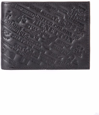 

United Colors of Benetton Men Black Genuine Leather Wallet(6 Card Slots)