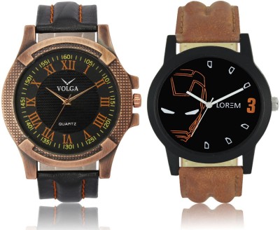 Volga VL23LR04 New Exclusive Collection Leather Strap-Belt Mens Watches Best Offer Combo Watch  - For Boys   Watches  (Volga)