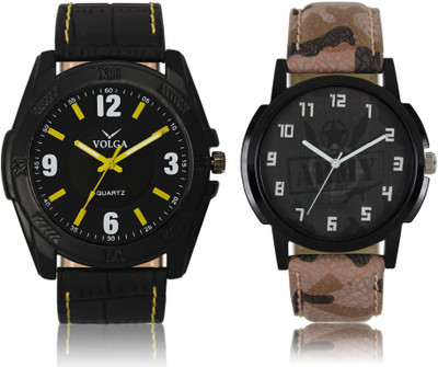 

Volga VL17LR03 New Exclusive Collection Leather Strap-Belt Mens Watches Best Offer Combo Watch - For Boys