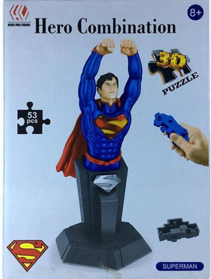 A K Traders Super Hero - SUPERMAN 3D Puzzle(Multicolor)