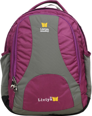 

Liviya SB-1454 24 L Backpack(Grey, Pink)