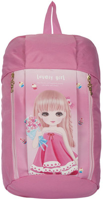 

AllExtreme Casual Nylon And Durable Polyester Bag Lattice Children Shoulder Daypack School Kids 15 L Backpack(Pink), Dark pink