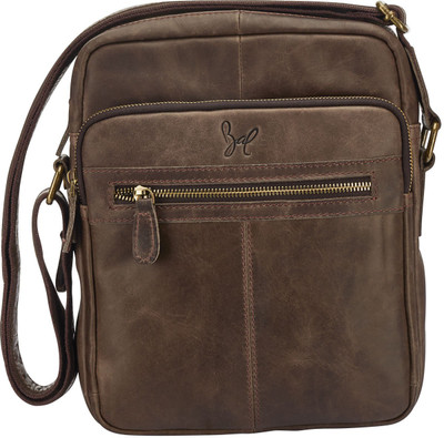 

Rohit Bal Light Brown Leather Messenger Bag Messenger Bag(Brown, 5 L)