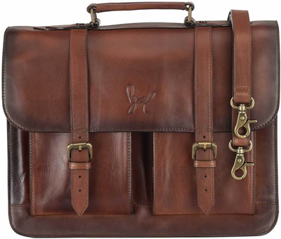 

Rohit Bal Tan Brown Leather Satchel Shoulder Bag(Brown, 12 L)