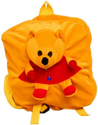 Vpra Enterprises Yellow Bear Soft Toy School Bag(Yellow, 13 inch)