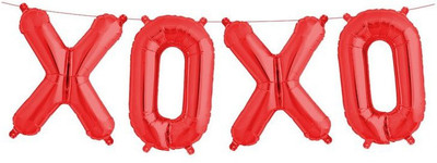 

Balloons Solid 16" Letter "XOXO" Red Color Super Shape Foil Balloon Balloon(Red, Pack of 1)