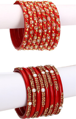 AFAST Glass Bangle Set(Pack of 16)