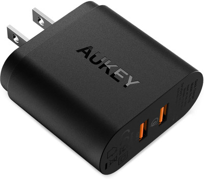 

Aukey PA-T16 36W 2-Port USB 3.0 Mobile Charger(Black)
