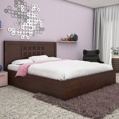 

HomeTown Astra Solid Wood King Bed With Storage(Finish Color - Wenge)