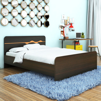 

HomeTown Swirl Engineered Wood Queen Bed(Finish Color - Denver Oak , Urban Teak)
