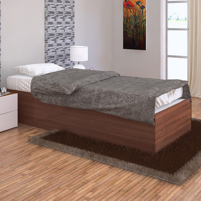 Hometown Ria Engineered Wood Single Box Bed(Finish Color - Wenge, Delivery Condition - Knock Down)