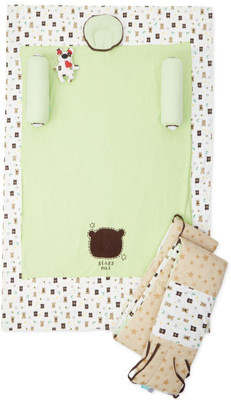 

Mini Klub Polycotton Bedding Set(Multicolor, 1 Bedsheet, 1 Bumper, 1 Blanket, 1 Head Shaping Pillow, 1 Toy, 2 Bolster)