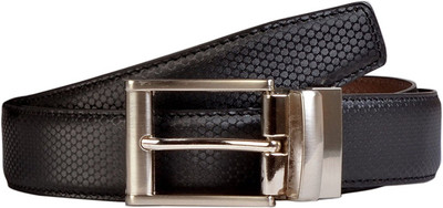 

Cyclone Men Casual Black Genuine Leather Reversible Belt