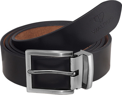 

Walrus Men Formal Black Genuine Leather Belt