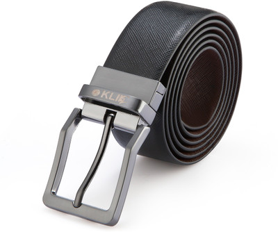 

KLIK2 Men Formal Black Genuine Leather Reversible Belt