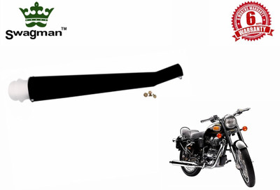 

Swagman Taj Launcher Black with Chrome Tip Exhaust Royal Enfield 500 Full Exhaust System(Stainless Steel)