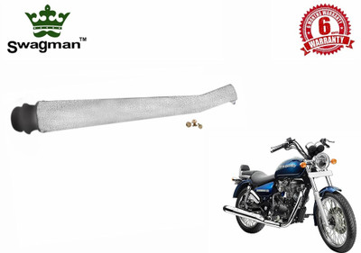 

Swagman Taj Launcher Antique Silver with Black Tip Exhaust Royal Enfield Thunder Bird 500 Full Exhaust System(Stainless Steel)