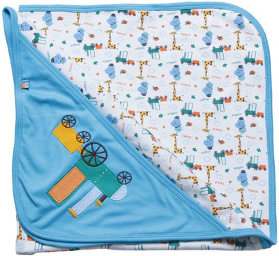 

FS MINI KLUB Printed  Hooded Baby Blanket(Cotton, Multicolor