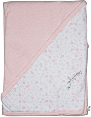 

FS MINI KLUB Printed  Hooded Baby Blanket(Cotton, Pink