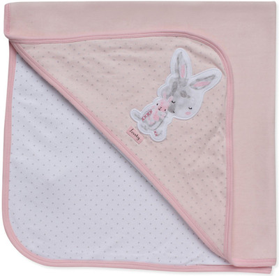 

FS MINI KLUB Printed  Hooded Baby Blanket(Cotton, Pink