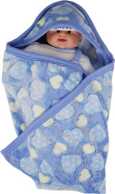 

Aarushi Printed  Crib Baby Blanket(Cotton, Blue