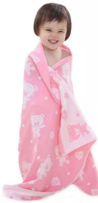 

BRANDONN Geometric  Swadding Baby Blanket(Polyester, Pink, White