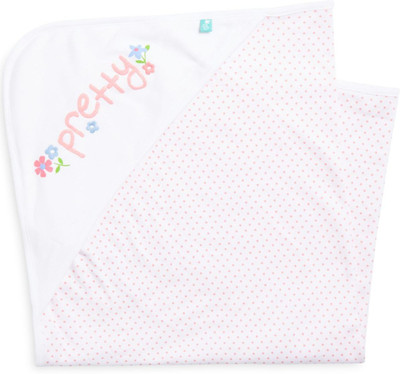 

Mini Klub Printed  Hooded Baby Blanket(Cotton, Multicolor