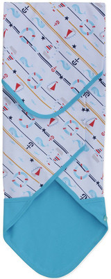 

Mini Klub Printed  Hooded Baby Blanket(Cotton, Multicolor