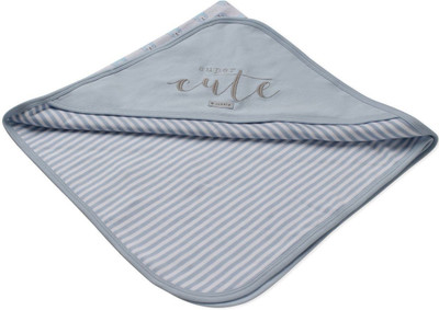 

FS MINI KLUB Printed  Hooded Baby Blanket(Cotton, Blue
