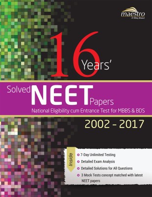 NEET National Eligibility cum Entrance Test for MBBS & BDS 16 Years Solved Papers (2002 - 2017) First Edition(English, Paperback, Wiley Editorial)