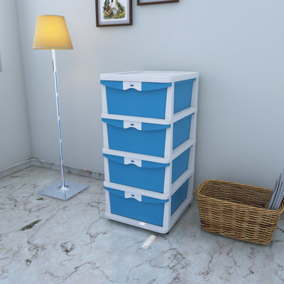 Nilkamal Chester 24 Plastic Free Standing Cabinet(Finish Color - Blue)