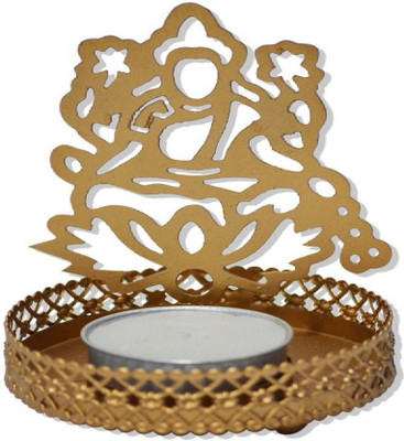 

Laxmi G Iron Tealight Holder (Gold, Pack of 1) Candle Holder Candle(Brown, Pack of 2)