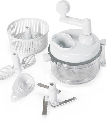 

Telebrands 6in1 Fruits And Vegetables Cutter-Chopper-Hand Blender-Mini Blender-Dicer Plus-Chef Dini Chopper(1 Unit Chef Dini Vegetable chopper), White