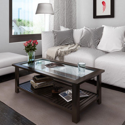 

Urban Ladder Claire Solid Wood Coffee Table(Finish Color - Mahogany)