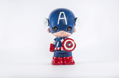 

NOROC Captain America Piggy Bank Coin Bank(Blue, Red)