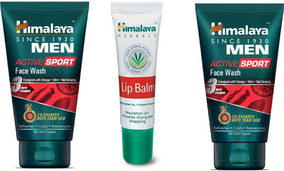 

Himalaya Men Active Sport Face Wash, Lip Balm, Men Active Sport Face Wash(Set of)