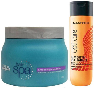 

Matrix OptiCare Smooth Straight Shampoo 200ml & Smoothing CreamBath Spa(Set of 2)