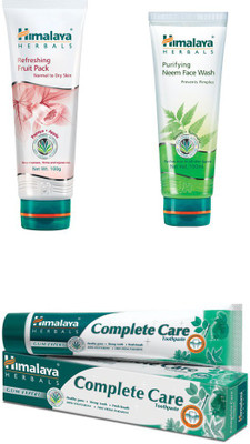 

Himalaya Refreshing Fruit Pack, Purifying Neem Face Wash, Toothpaste(Set of)