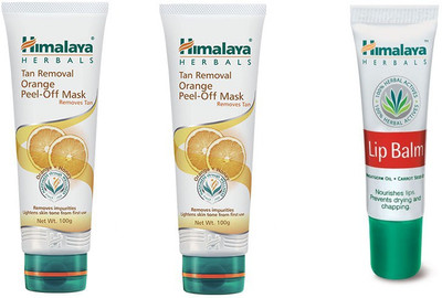 

Himalaya Tan Removal Orange Peel Off Mask, Lip Balm, Tan Removal Orange Peel Off Mask(Set of)