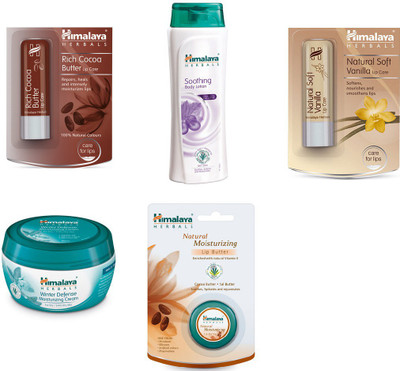 

Himalaya Rich Cocoa Butter lip Care, Soothing Body Lotion, Natural Soft Vanilla Lip Care, Winter Defense Moisturizing Cream, Natural Moissturzing Lip Butter(Set of)
