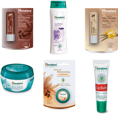 

Himalaya Rich Cocoa Butter lip Care, Soothing Body Lotion, Natural Soft Vanilla Lip Care, Winter Defense Moisturizing Cream, Natural Moissturzing Lip Butter, Lip Balm(Set of)