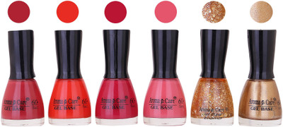 

Aroma Care Candy Long Stay Quick Dry Nail Polish Combo Set of 6 ( Maganta, Peach, Golden Jerry Shades) Coffee, Redish Orange, Maganta, Peach, Golden Jerry, Golden Glaiter(Pack of 6)