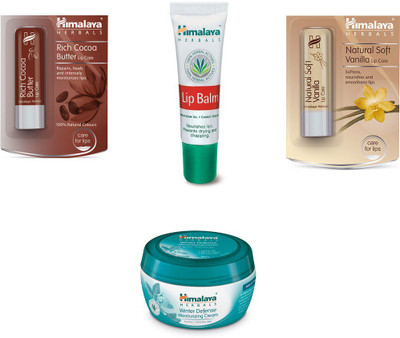 

Himalaya Rich Cocoa Butter lip Care, Lip Balm, Natural Soft Vanilla Lip Care, Winter Defense Moisturizing Cream(Set of)
