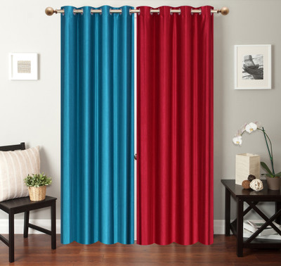 

Furnishing Zone 274 cm (9 ft) Polyester Long Door Curtain (Pack Of 2)(Plain, Light Blue, Maroon)