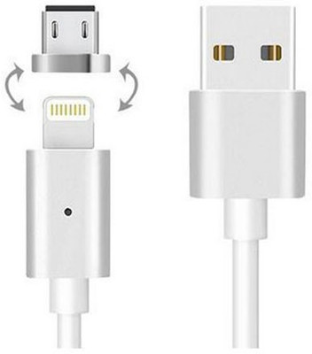 

VibeX ® USB metal and data sync,one match two plug,Micro USB & type-c plug 2 in 1 for all android system,support fast Magnetic Charging Cable(Silver)