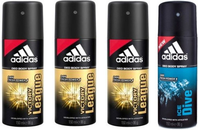 

ADIDAS Victory League Ice Dive Deodorant Spray - For Men(150 ml, Pack of 4)