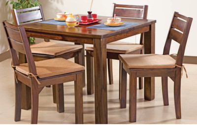 

HomeTown Trelis Solid Wood 4 Seater Dining Set(Finish Color - Honey)